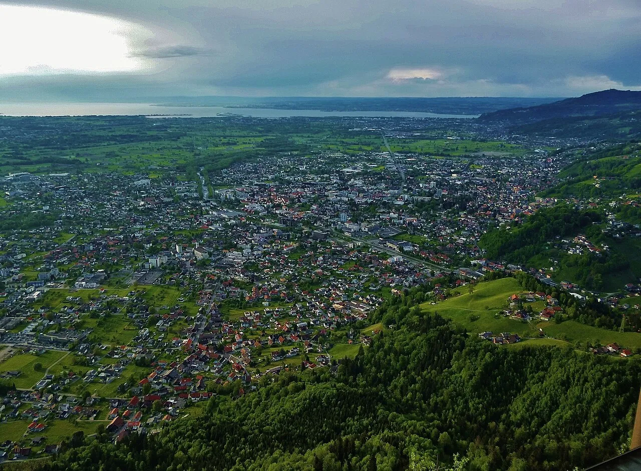 View of Dornbirn and the Rhine valley