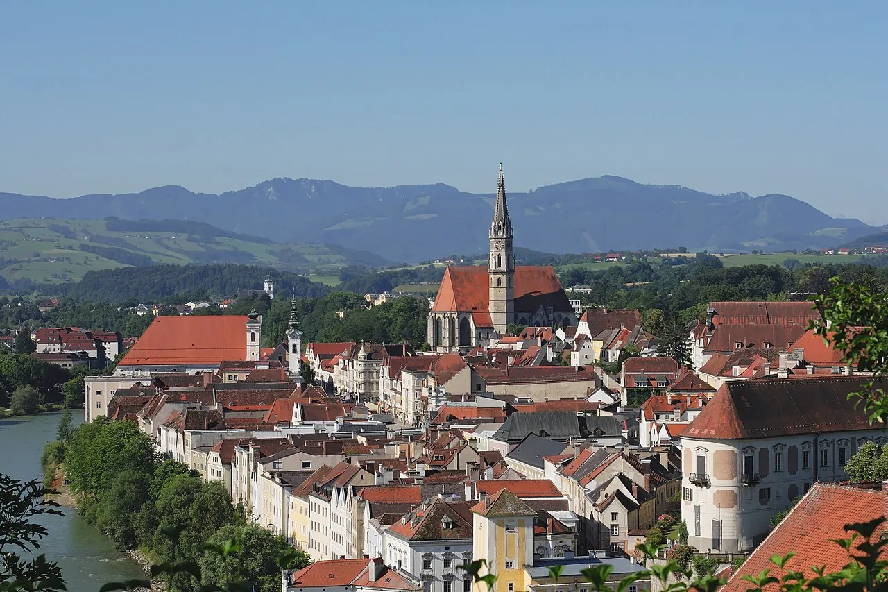 View across the old town of Steyr